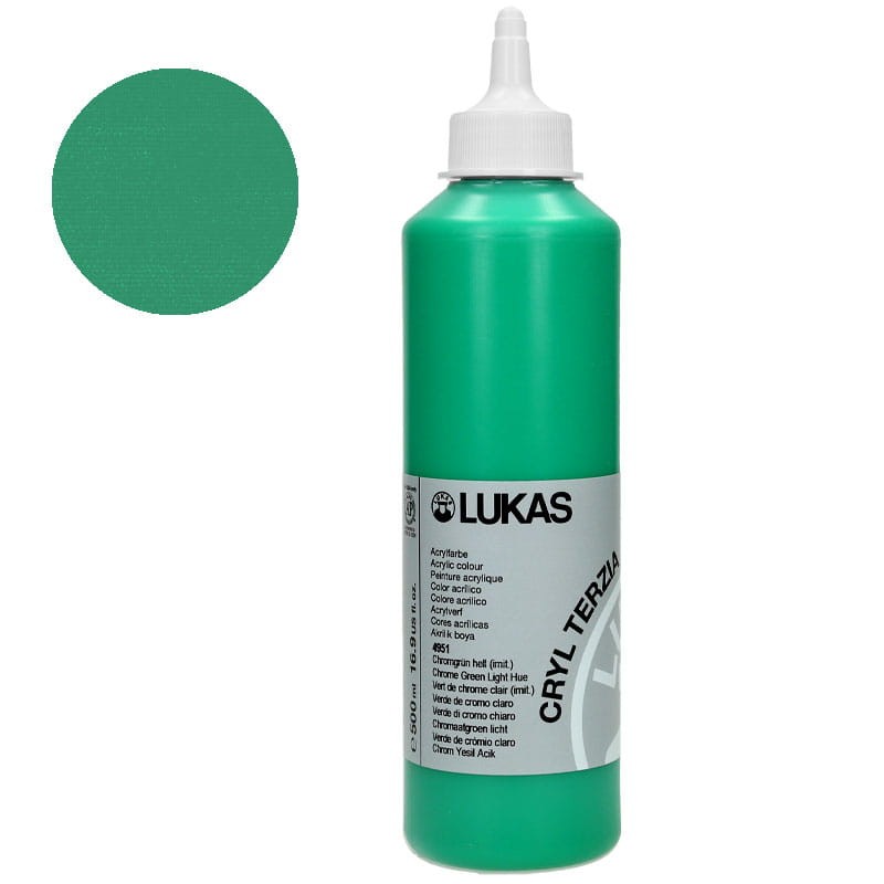 Farba akrylowa Cryl Terzia Lukas 500ml  - Chrome green light