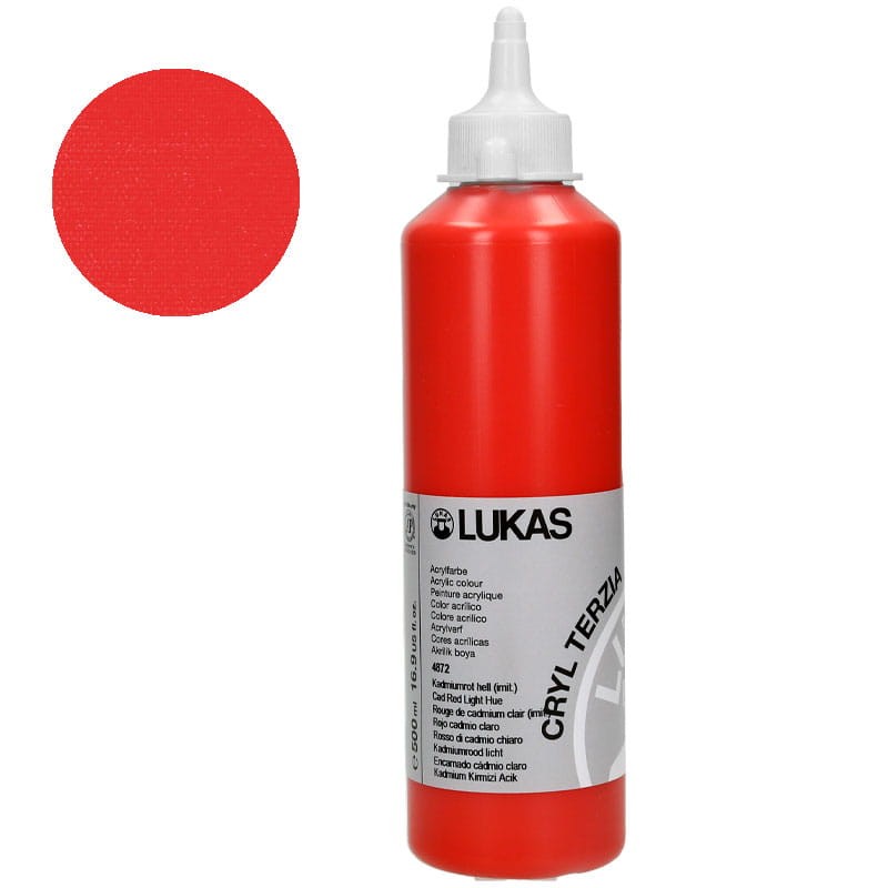 Farba akrylowa Cryl Terzia Lukas 500ml - Cadmium red light hue