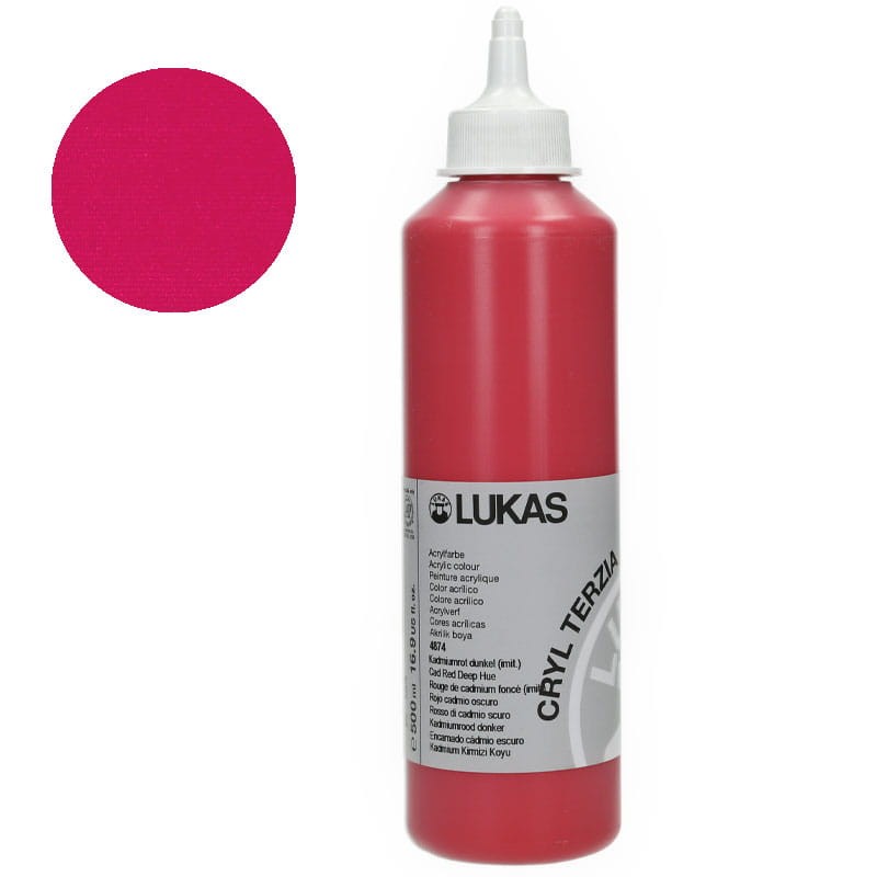 Farba akrylowa Cryl Terzia Lukas 500ml - Cadmium red deep hue