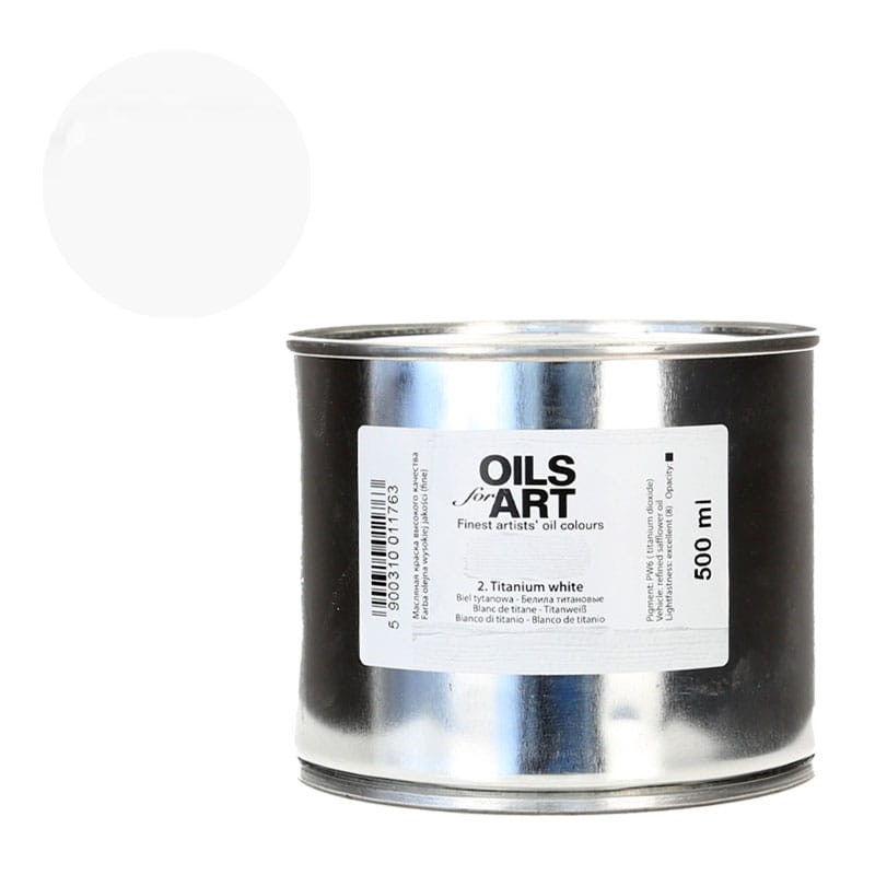Farba olejna Olej for Art 500 ml - 02 Biel Tytanowa