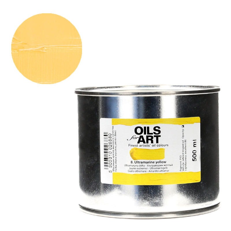 Farba olejna Olej for Art 500 ml - 08 Żółta Ultramaryna
