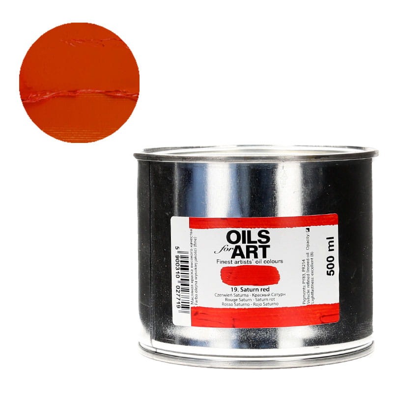 Farba olejna Olej for Art 500 ml - 19 Czerwień Saturna