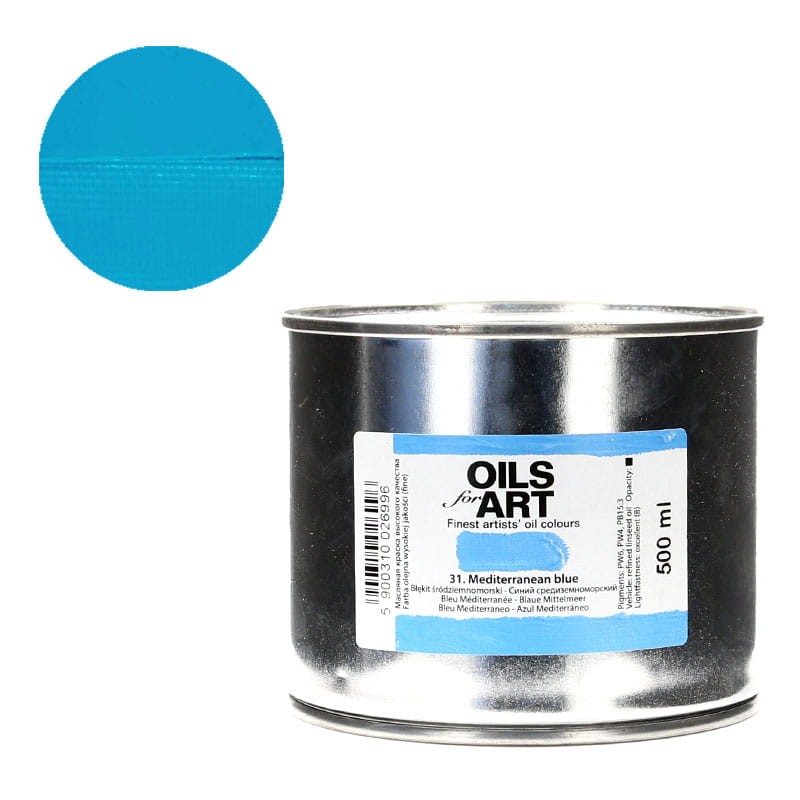 Farba olejna Olej for Art 500 ml - 31 Błękit Śródziemnomorski