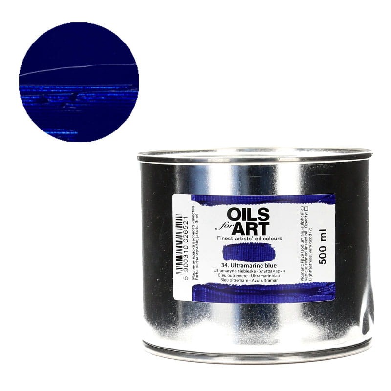 Farba olejna Olej for Art 500 ml - 34 Błękit Ultramaryna