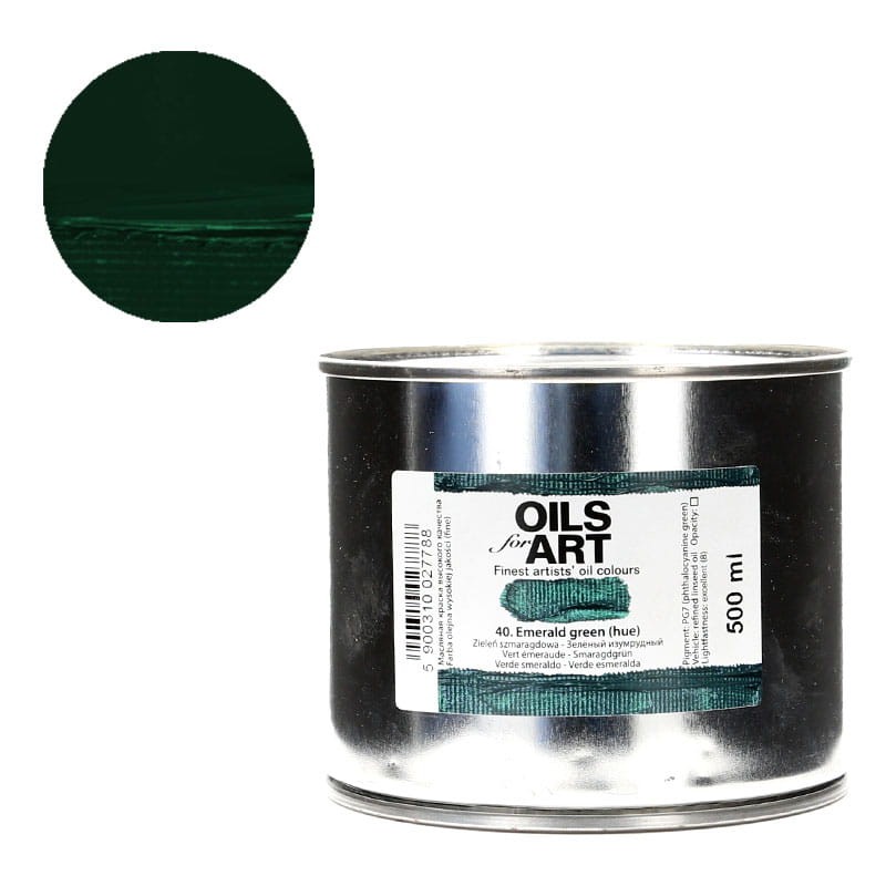 Farba olejna Olej for Art 500 ml - 40 Zieleń Szmaragdowa