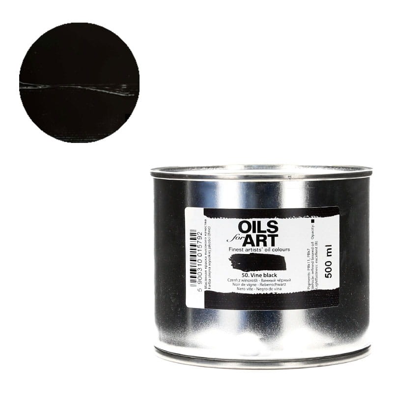 Farba olejna Olej for Art 500 ml - 50 Czarny Winorośl