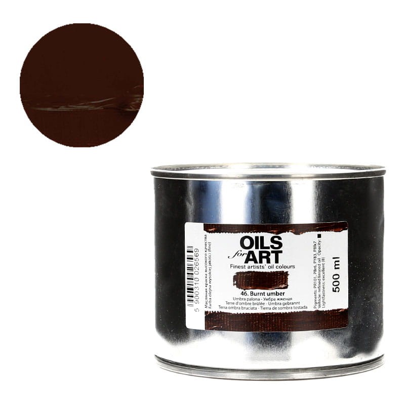 Farba olejna Olej for Art 500 ml - 46 Ziemia Umbra Palona
