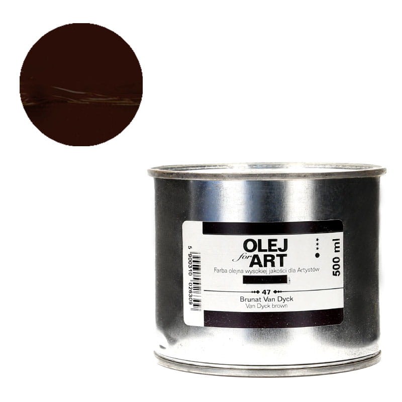 Farba olejna Olej for Art 500 ml - 47 Brązowy Van Dyck