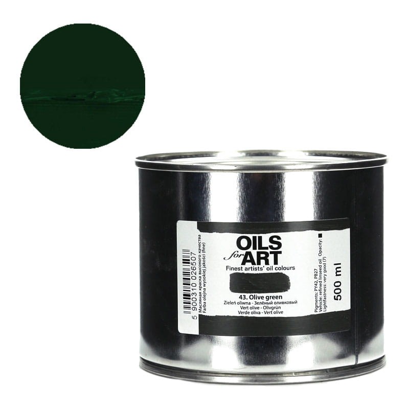 Farba olejna Olej for Art 500 ml - 43 Zieleń Oliwkowa Właściwa