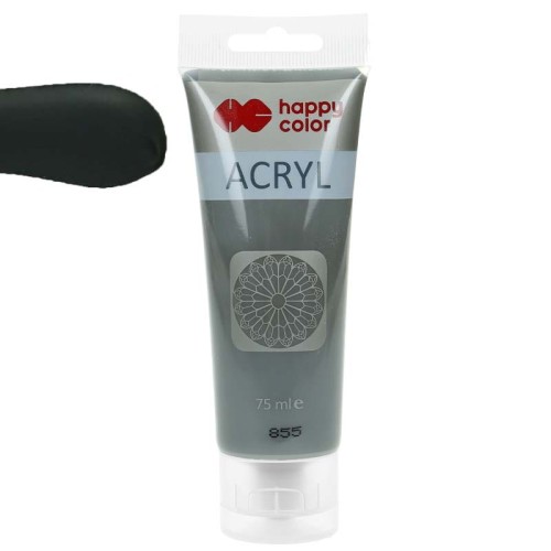 Farba akrylowa Happy Color 75 ml - 855 Ciemnoszary zielonkawy 