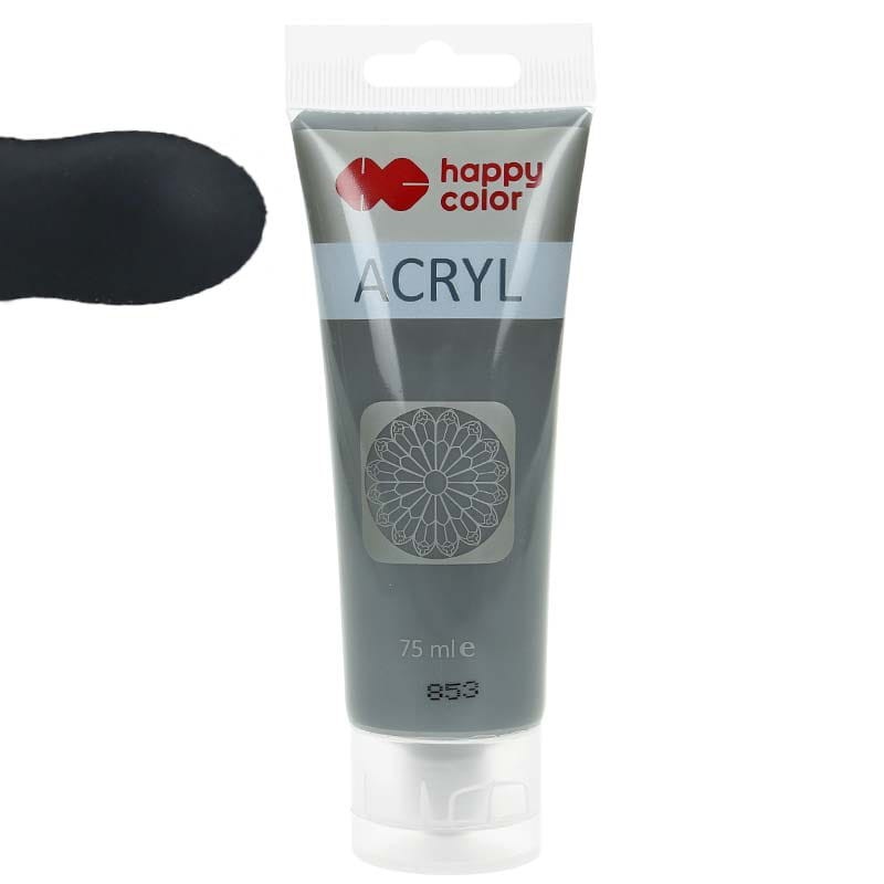 Farba akrylowa Happy Color 75ml - 853 Ciemnoszary niebieskawy