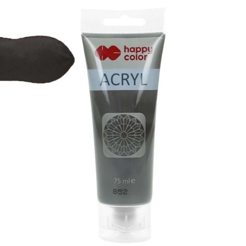 Farba akrylowa Happy Color 75ml - 852 Ciemnoszary czerwonawy 