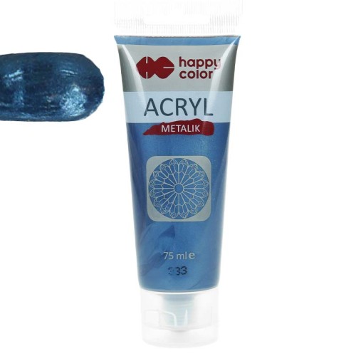 Farba akrylowa Happy Color 75 ml - 333 Granatowy metalik 