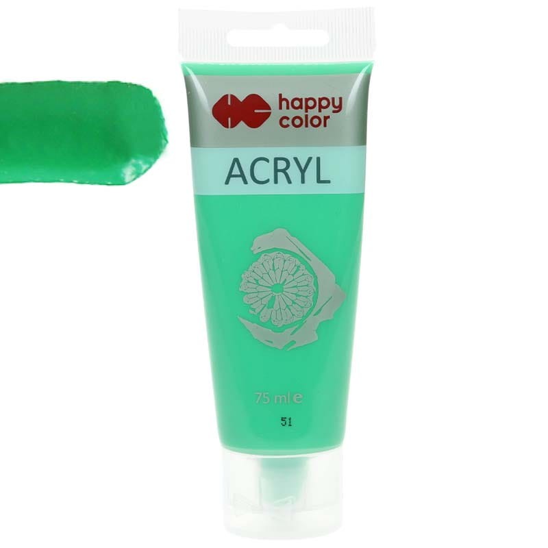 Farba akrylowa Happy Color 75ml - 51 Jasnozielony