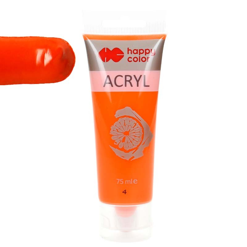 Farba akrylowa Happy Color 75ml - 4 Pomarańczowy
