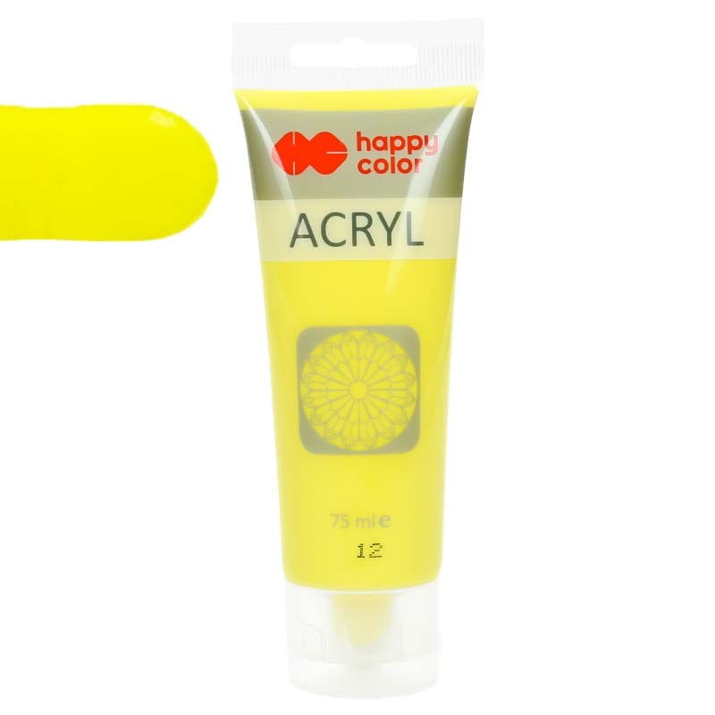 Farba akrylowa Happy Color 75ml - 12 Cytrynowy