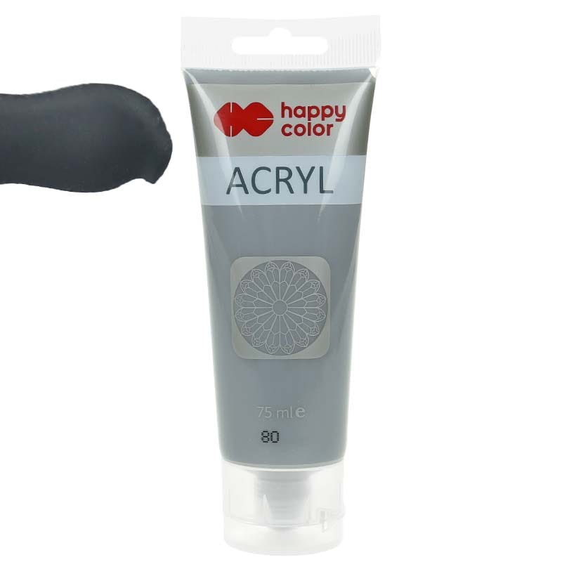 Farba akrylowa Happy Color 75ml - 80 Szary