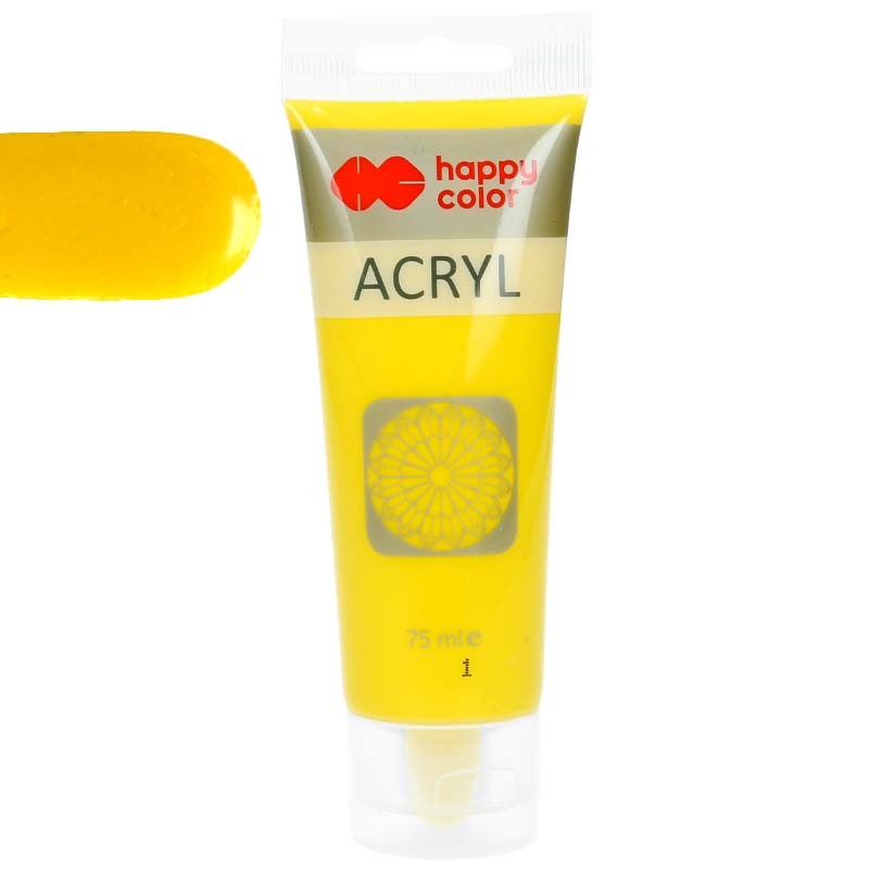 Farba akrylowa Happy Color 75ml - 1 Żółty