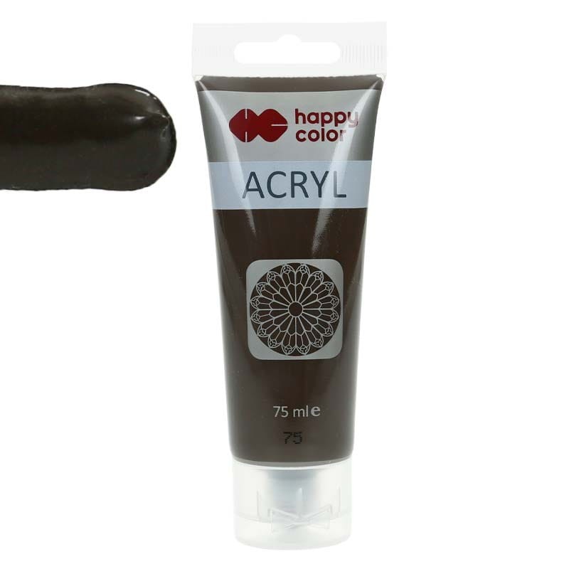 Farba akrylowa  Happy Color 75ml - 75 Ciemnobrązowy