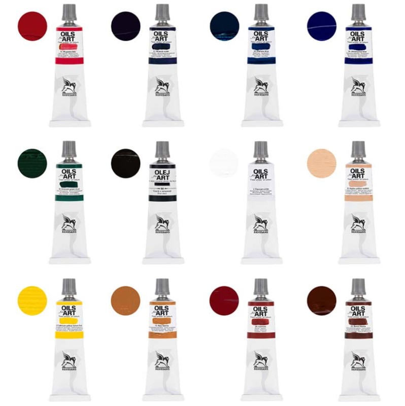 Zestaw farb olejnych Renesans Olej for Art 12x60 ml