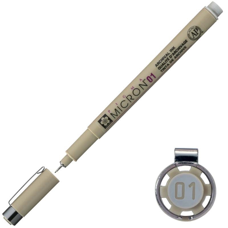 Cienkopis Pigma Micron Sakura 01 - 0,25 mm light cool gray