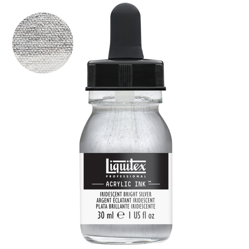 Tusz akrylowyl Liquitex 30m - 236 Iridescent bright silver
