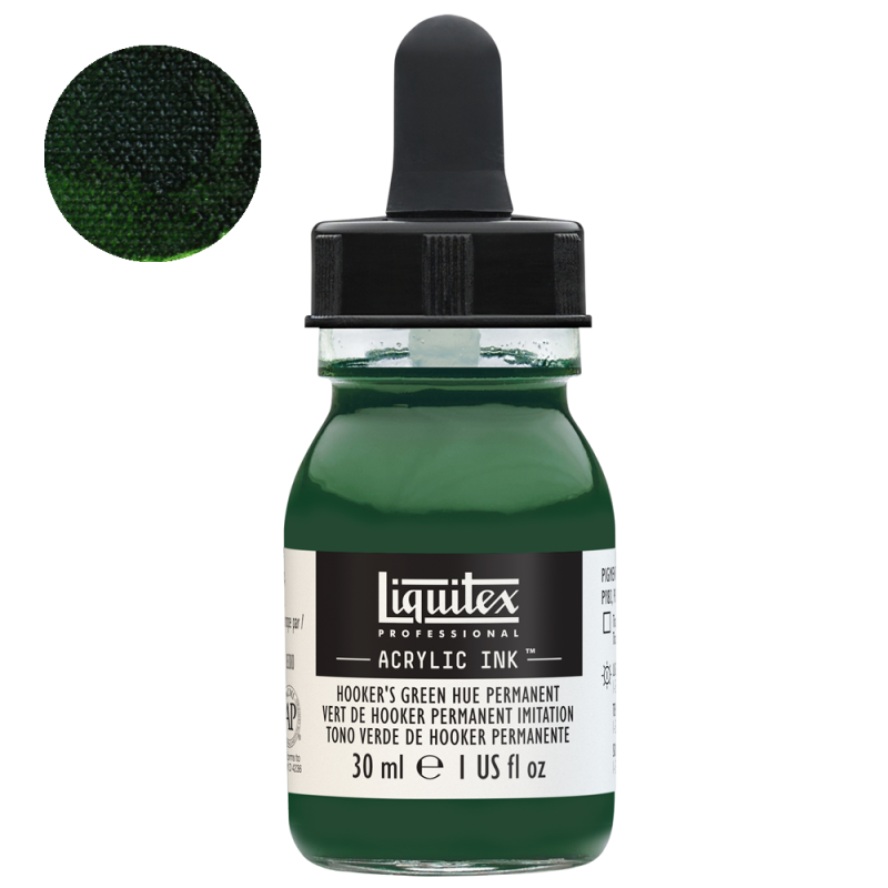 Tusz akrylowy Liquitex 30ml - 224 Hooker's green hue permanent