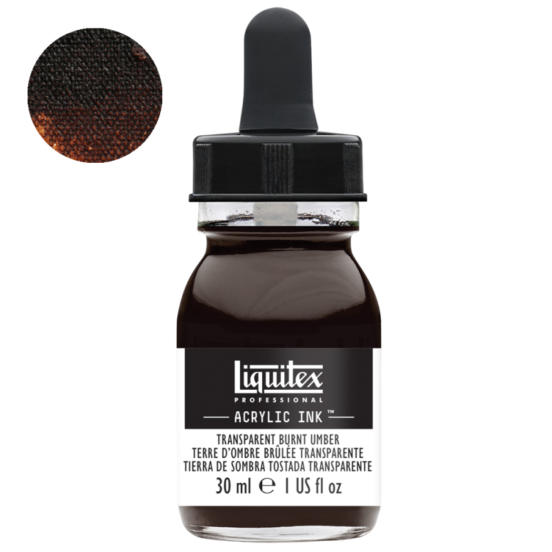 Tusz akrylowy Liquitex 30ml - 130 Transparent burnt umber