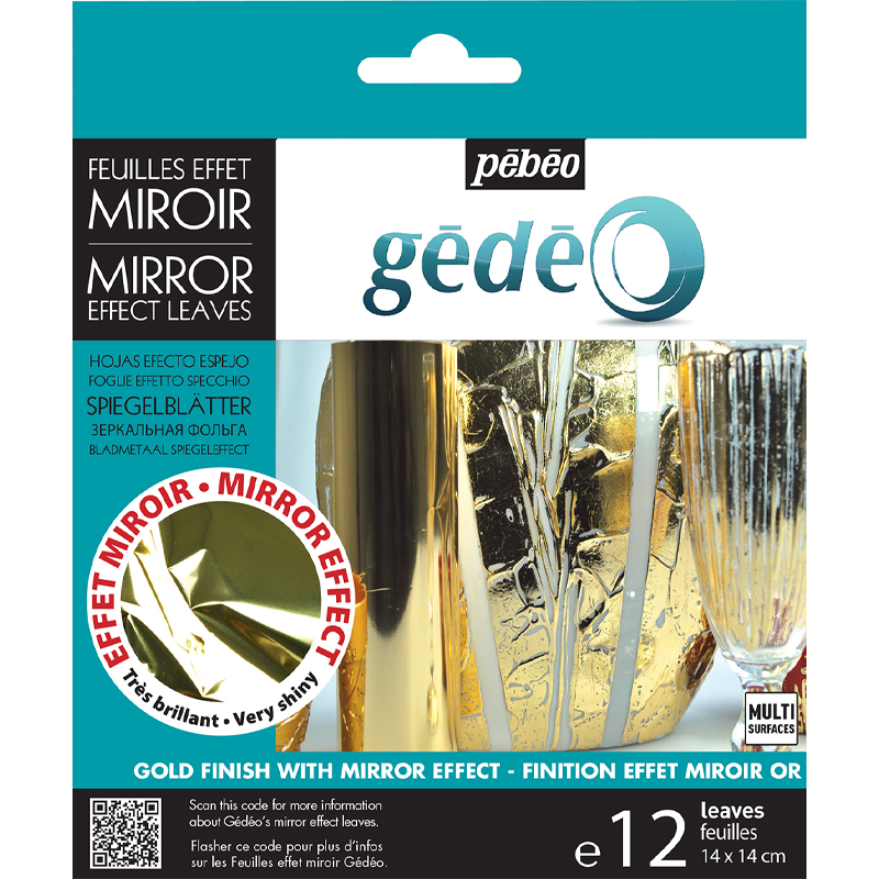 Płatki do złoceń Mirror GÉDÉO Pebeo 14x14cm 12 szt. - GOLD