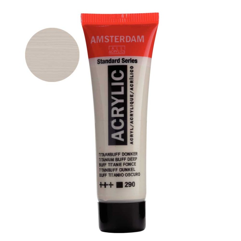 Farba akrylowa Amsterdam Acrylic 20 ml - 290 Titanium buff deep