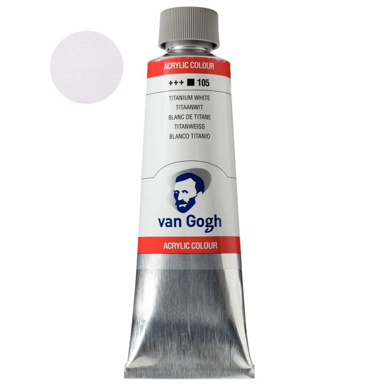 Farba akrylowa Van Gogh 150 ml - 105 Titanium white