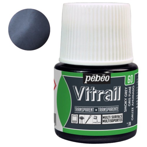 Farba do szkła Vitrail Pebeo 45 ml - 60 Smoky grey