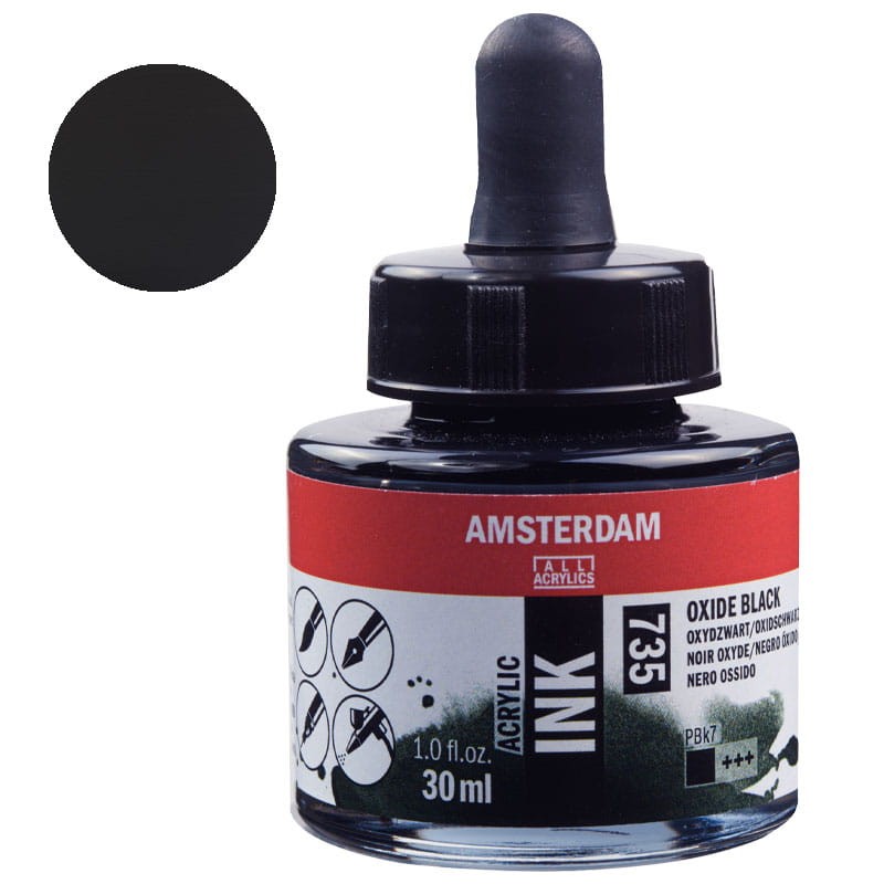 Tusz akrylowy Amsterdam Acrylic Ink 30 ml 735 Oxide Black