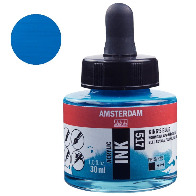 Tusz akrylowy Amsterdam Acrylic Ink 30 ml 517 King's Blue