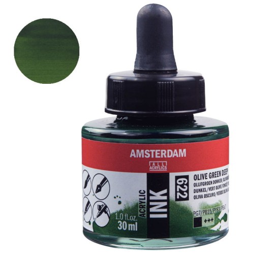 Tusz Amsterdam 30 ml 622 Olive Green Deep