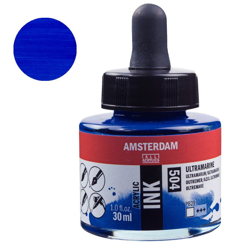 Tusz akrylowy Amsterdam Acrylic Ink 30 ml 504 Ultramarine