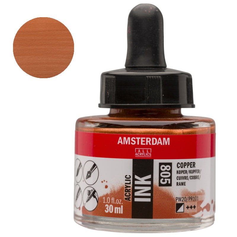 Tusz akrylowy Amsterdam Acrylic Ink 30 ml 805 Copper