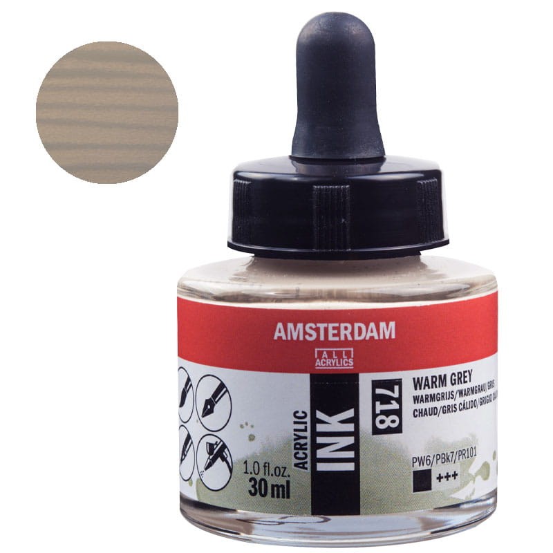 Tusz akrylowy Amsterdam Acrylic Ink 30 ml 718 Warm Grey Royal Talens