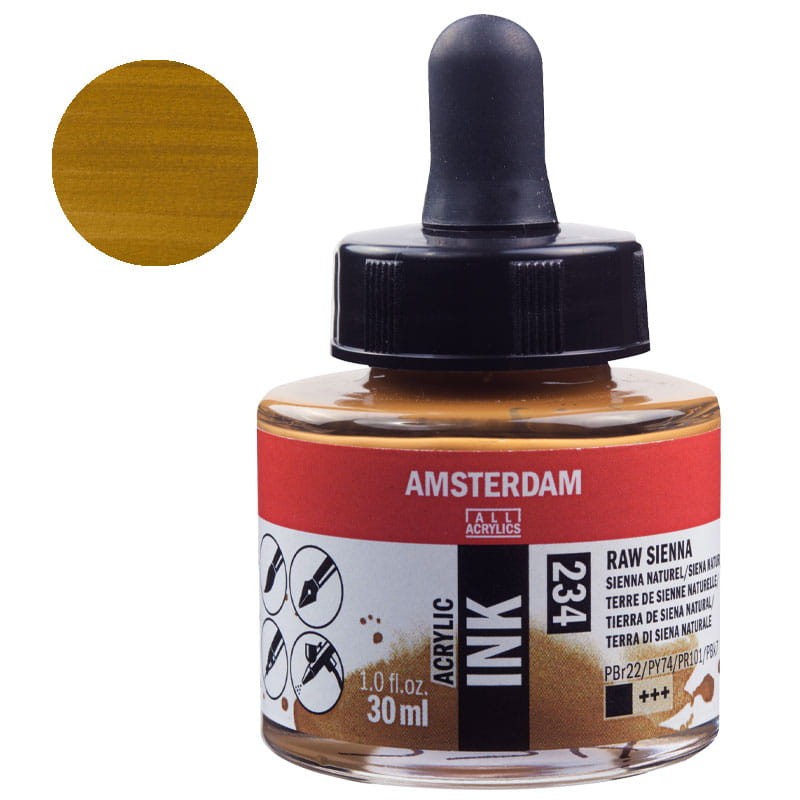 Tusz akrylowy Amsterdam Acrylic Ink 30 ml 234 Raw Sienna Royal  Talens