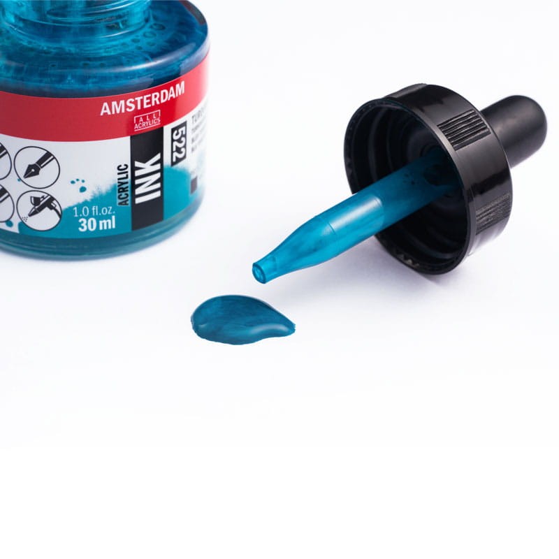 Tusz akrylowy Amsterdam Acrylic Ink 30 ml 522 Turquoise Blue