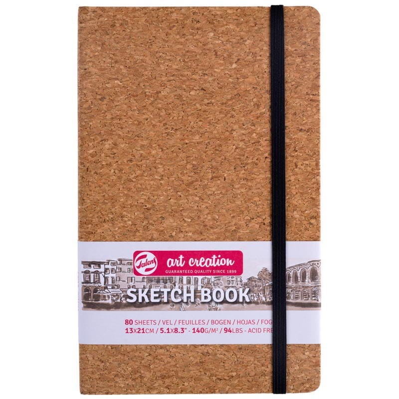 Sketchbook szkicownik ArtCreation korkowa okładka - 13 x 21 cm, 140 g, 80 ark.