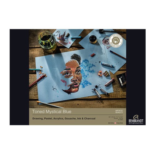 Blok do pasteli Rembrandt Toned Mystical Blue - A3, 180 g, 50 ark.