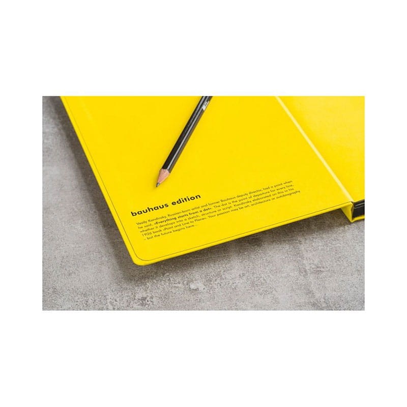 Notatnik Leuchtturm1917 Bauhaus w kropki A5 twarda okładka - Cytrynowy