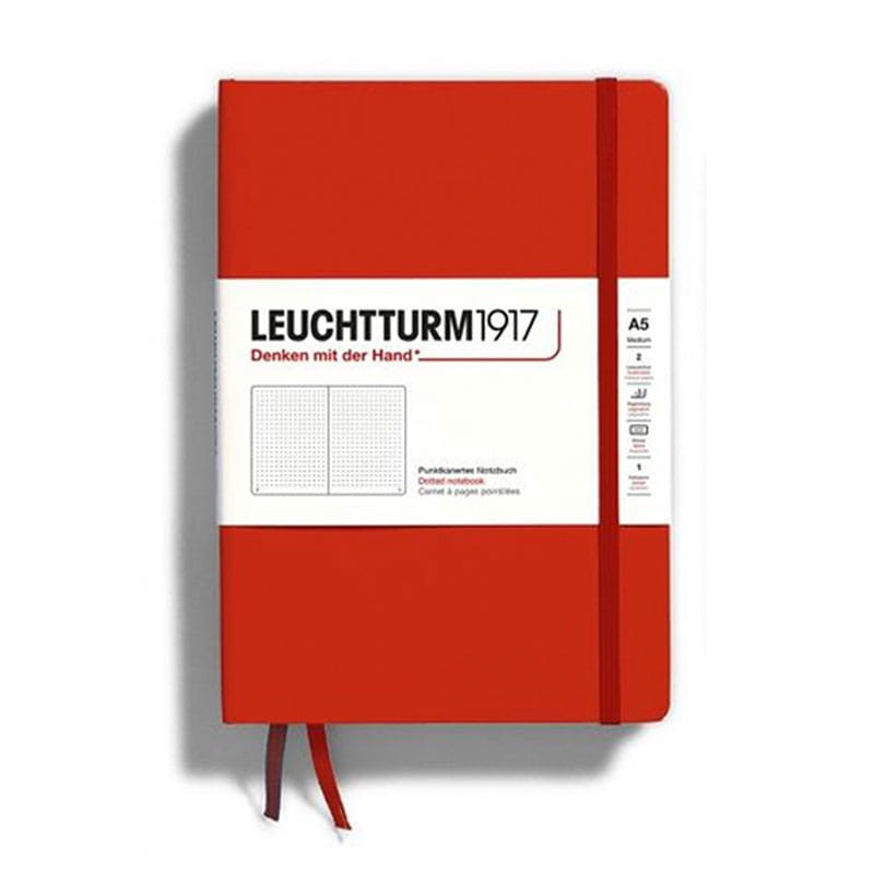 Notatnik Leuchtturm1917 w kropki A5 twarda okładka - Fox red