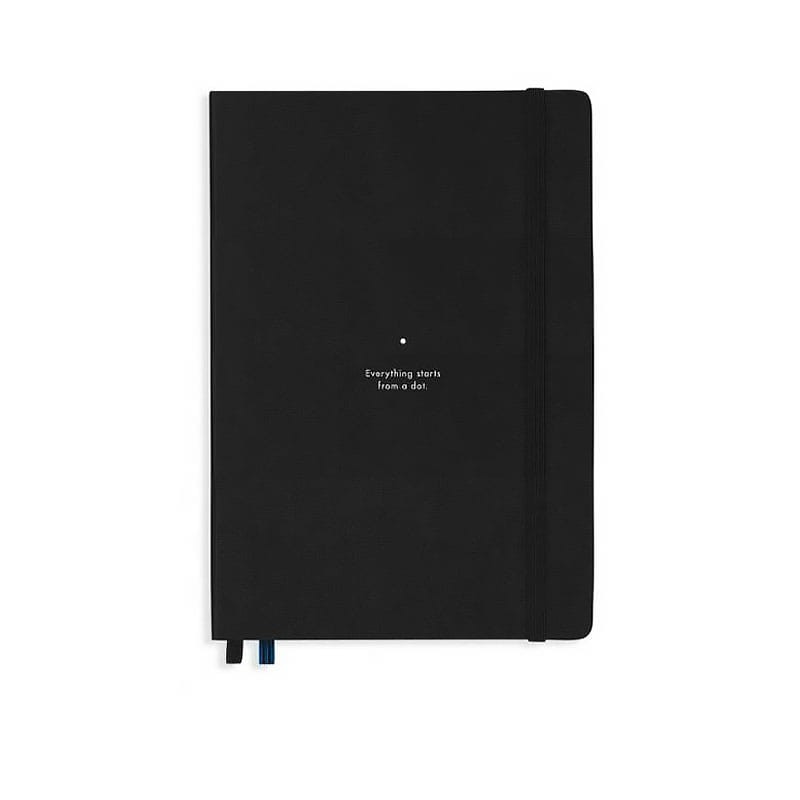 Notatnik Leuchtturm1917 Bauhaus w kropki A5 twarda okładka - Czarny