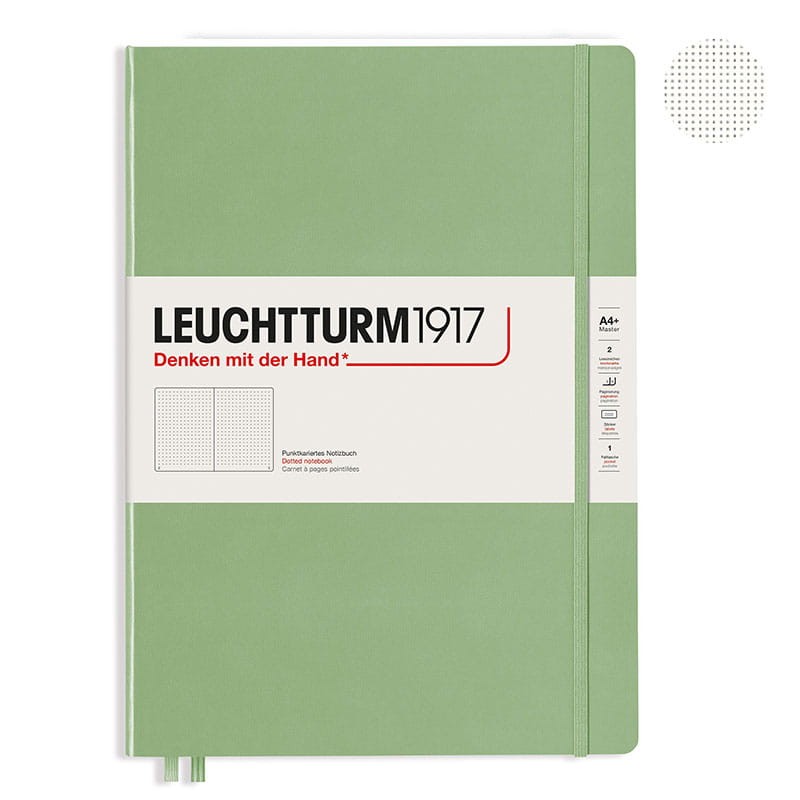 Notatnik Leuchtturm1917 w kropki 100g Slim A4+ Szałwiowy