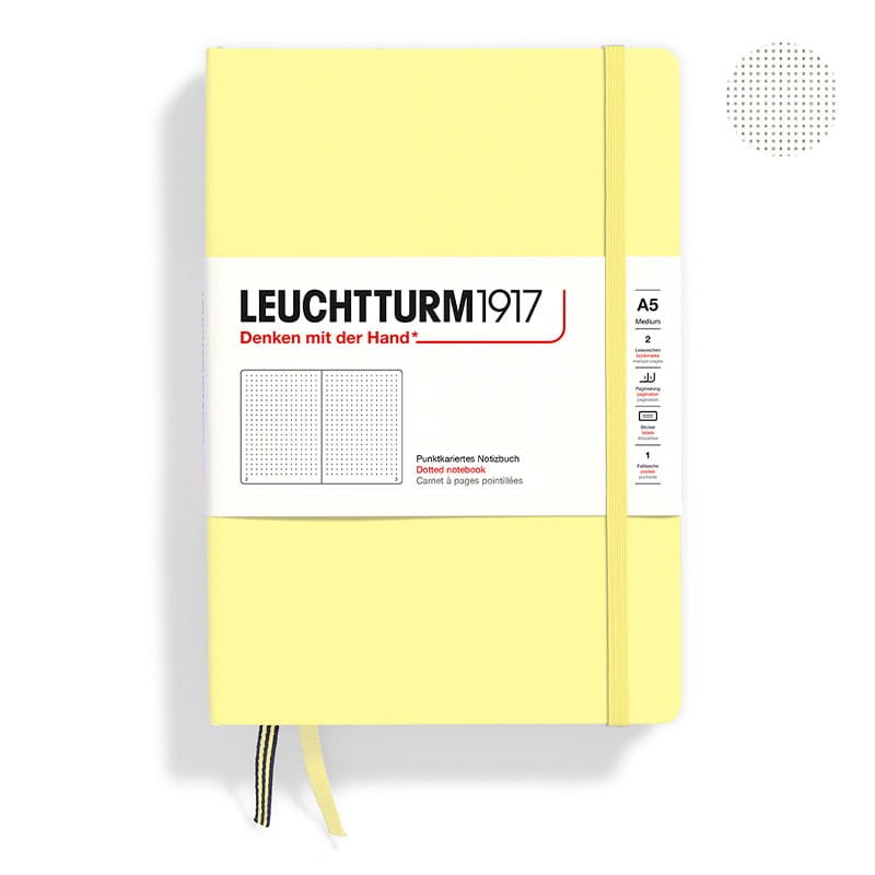 Notatnik Leuchtturm1917 w kropki A5 twarda okładka - Vanilla