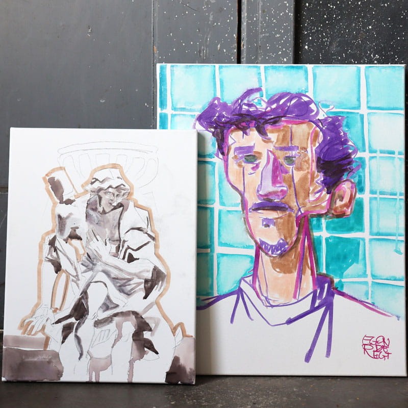 Zestaw markerów Ecoline Brush Pen 5 szt. Grey Royal Talens