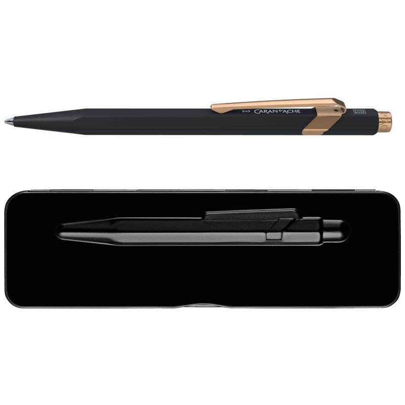 Długopis 849 GT Caran d'Ache Czarny mat różowe złoto  CD849-000/1