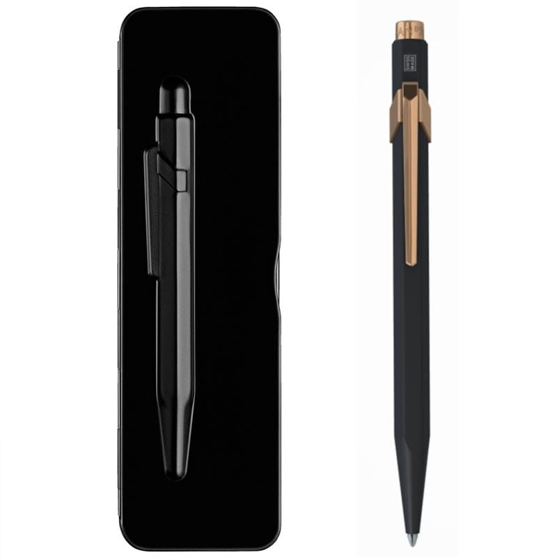 Długopis 849 GT Caran d'Ache Czarny mat różowe złoto  CD849-000/1